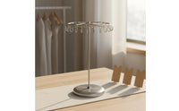 Wrought Iron Rotating Necklace Stand Detachable Design Jewelry Display Rack Stable Base Metal Earring Hanger for Dresser Top, Craft Fair