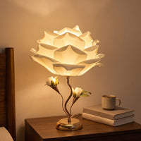 Floral Table Lamp Decorative Flower Table Lamp Floral Desk Light Ambient Romantic for Bedroom, Living Room