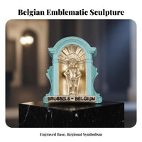 Peeing Boy Resin Figurine Hand-Painted Peeing Boy Statue Handmade Heart of Belgium Souvenir for Tourists, Home Decor, Office, Kitchen