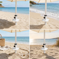Outdoor Beach Umbrella Base, Iron Spiral Ground Anchor for Portable Sunshade, Stall Umbrella Fixed Base, Sand Anchor
