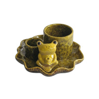 Frog Candle and Aromatic Stick Holder Stand Multi-Functional Frog Aromatic Stick