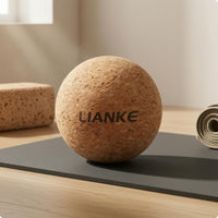Freestanding Cork Massage Tool Textured Solid Cork Massage Tool Rigid Uncoated Finish