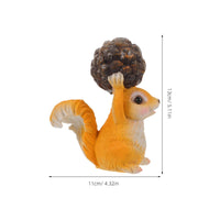 Creative Design Cute Squirrel Garden Ornament Lifelike Details Resin Squirrel Figurine Versatile Decor Outdoor Decoration Weather-Resistant for Gardeners