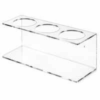 Water Bottle Storage Rack Wall Mounted, Clear Acrylic Hanging Display Shelf, Kitchen Cupboard Cabinet Organizer