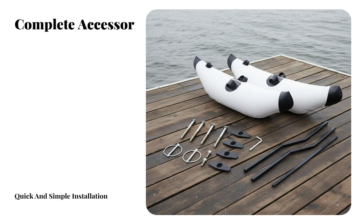 Inflatable Kayak Side Stabilizer Anti-Tip Kayak Stabilizer System Paddling Craft Side Stabilizer Kit Lightweight & Portable Boat