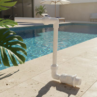 Easy Installation Double Head Pool Fountain Long-Lasting Construction Swimming Pool Waterfall Sprinkler Relaxing Ambiance for Aquatic Ponds, Elevated Ground Pools, Spas