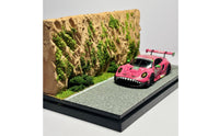 Imitation Mountain Road Diorama Box Ready to Use Dustproof Model Car Storage Clear View Crafting Essentials for Hobbyists, Shelf, Desk