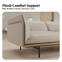 3-Seater Settee Italian design Upholstered Deep-Seat Sofa Nordic Aesthetic Living Room Furniture for Families, Business Owners, Reception Area, Bedroom