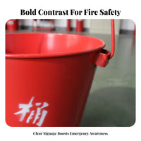 Space-Saving Semi-Circular Fire Pail Long-Lasting Stainless Steel Sand Pail High-Visibility Markings Wall-Mounted Fire Pail for Safety Away from Icers, Property Managers, Building Administrators, Corridors, Gas Stations, Public Buildings, Warehouses