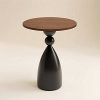 Round Side Table Small Round Decorative Table Sculptural Furniture for Living Room, Bedroom, Reading Corner