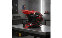 Full Face Motocross Style Helmet with Visor Off Road Cycling Headgear for Trail and Training