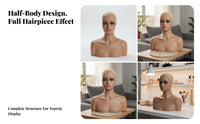 Smoothly Finish Manikin Head with Shoulders Mannequin Bust