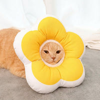 Cat Cone Neck Cone Recovery, Floral Pattern, Soft Textile Padded Adjustable, PP Material for Recovery After Surgery