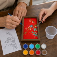 原创掐丝珐琅diy手工材料包景泰蓝非遗手作好寓意摆台画中国风
