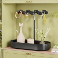 Flame-Shaped Statue Tray Multi-Functional Household Storage Abstract Design