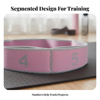Numbered Stretch Band High 8-Loop Exercise Band Elastic Multi-Loop Stretching Strap for Athletes, Pilates Enthusiasts, Home Gym