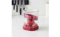 Fruit Slicer Cup Stainless Steel Manual Food Slicer with Container Space-Saving Kitchen Gadget for Meal Kitchen Organizers