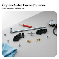 23 Pieces Multi-Functional TR412 Valve Repair Kit Easy to Use Tire Valve Tool Kit Portable for Car Owners, Home Garage, Roadside Emergency