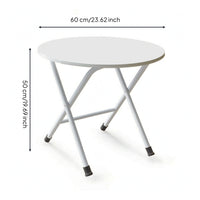 Foldable Folding Table with Metal Legs Compact Folding Table Portable Furniture Lightweight for Dorm Rooms