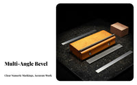 Multiple Filing Angles 3 Angle Fret File Solid Wood Body Guitar Fret Beveling File Professional Grade for Guitarists, Workshop, Music Studio