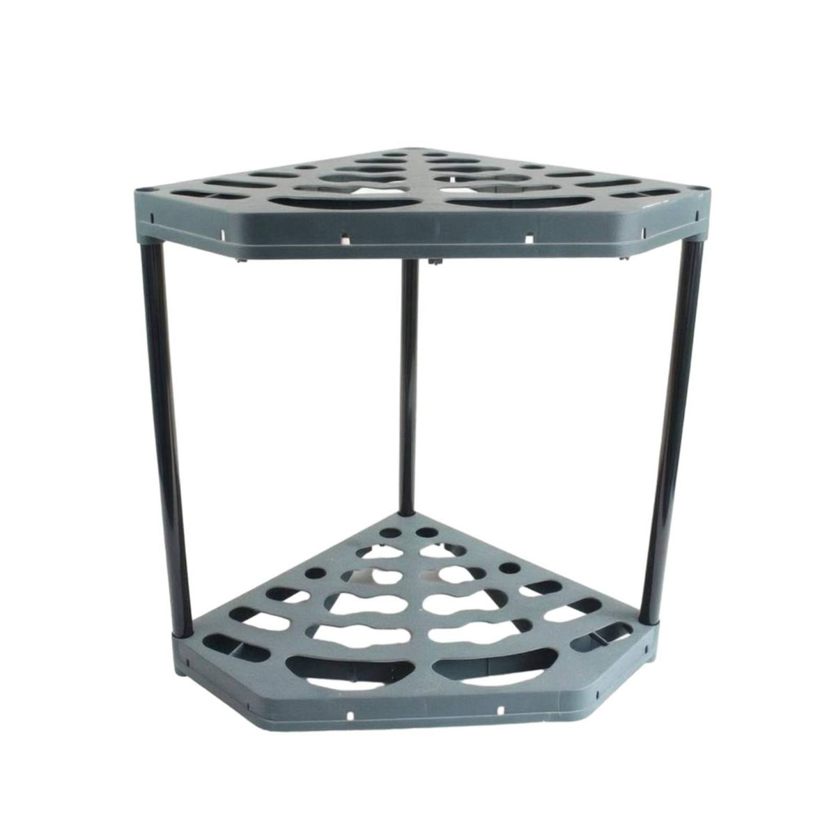Molded Plastic Fan-Shaped Garden Tool Rack Open Frame Corner Garden Tool Rack Compact