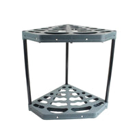 Molded Plastic Fan-Shaped Garden Tool Rack Open Frame Corner Garden Tool Rack Compact
