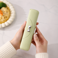 Portable Cutlery Set, Made of 304 Stainless Steel, Chopsticks, Spoon, Fork Set, With Case, For Office & Outdoor