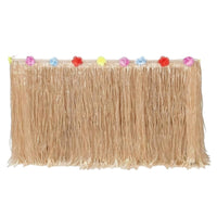 Hawaiian Table Skirt with Flowers Luau-Style Fringe Table Skirt Eye-Catching Decorations Lightweight for Beach Parties, Cake Tables