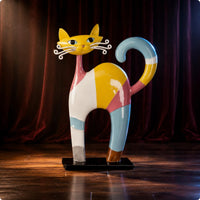 Cartoon Feline Figurine Gift House Decoration Long-Lasting for Stage Performance