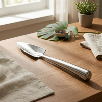 Stainless Metal Tool Trowel Rust-Resistant Planting Single-Piece Design Compact Trowel for Potted Plants, Vegetable Plot