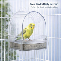 Bird Bath Tub for Cage, Transparent Bird Bath Drawer, Spacious Bird Bath Cage, Pet Bird Bath Box, Hanging Bathtub Bird Cage, Canary Budgies