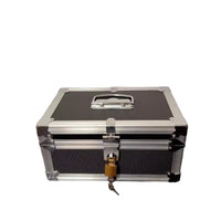 Combination Lock Lockable File Box Portable with Handle Aluminum Frame Security Case Sturdy Construction Household Storage Hard-Shell for Homeowners, Business Owners, Collectors, Home, Travel, Car Trunk