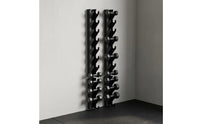 Staggered Dumbbell Storage Rack Vertical Panels Wall Dumbbell Rack Metal Unrestricted Weight Holder Black for Home Fitness
