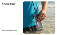 Full Tap-Sensitive Screen Functionality Waterproof Phone Pouch High Clarity Underwater Phone Case Secure Lock Seal for Swimmers, Beach