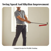 Adjustable Weight Golf Swing Coach Sound Feedback Golf Practice Whip Builds Muscle Memory for Beginners, Indoor, Home