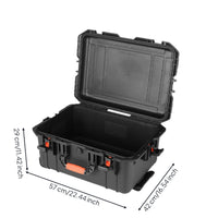 Heavy-Duty Hard Case with Wheels Rugged Rolling Hard Case Sturdy Portable for Field Work
