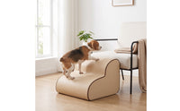 Dog Stairs Ramp Easy to Clean Foam Pet Ramp Waterproof Curved Dog Steps for Senior Dogs, Injured Pets, Sofa, Bedside, Living Room