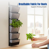 Fabric Planting Bag, Wall-Mounted Vertical Greening Bag, Multi-Pocket, Customizable for Balcony Garden