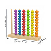 Solid Wood Construction Shape Color Sorting Toy Develops Fine Movement Skills Geometric Shape Stacking Toy Enhances Hand-Eye Coordination