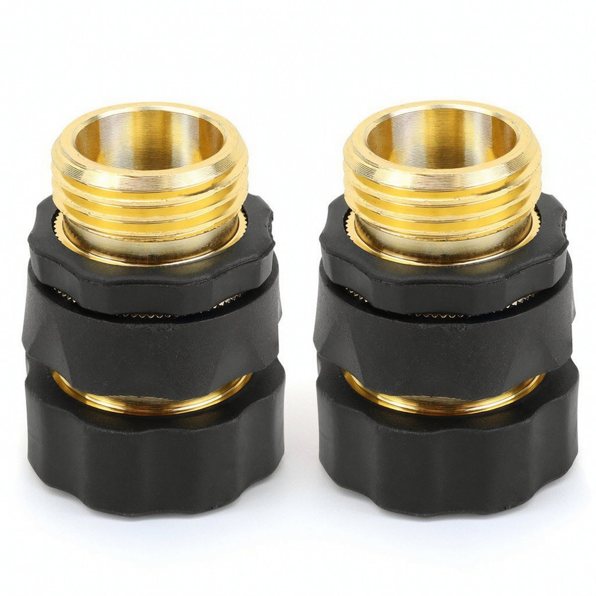 2 Pieces Garden Hose Quick Connector Heavy Duty Male and Female Hose Easy-Grip Hardware for Homeowners, Yard