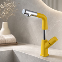Faucet with Pull-out Sprayers Contemporary Washbasin Tap for Washroom
