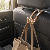 Car Seat Hook Beaded Headrest Hanger Hook Curved Resin and Metal