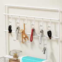 Black Metal Key Holder, Modern Key Hanger with 3 Hooks, Wall Mounted Mail Organizer for EntrywayOn Installation