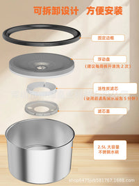 Stainless Steel Hanging Pet Water Bowl for Cages with Filter