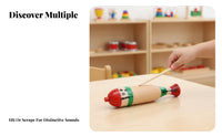 musical education approach Compatible Croaking Frog Guiro Early Music Education Croaking Frog Rasp touch Stimulation Percussion Instrument hardwood Wood Carving for Children, Preschoolers, Kindergarten, Daycare center, Classroom, Playroom