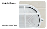 Sealed Design Waterproof LED Ceiling Light Sturdy Construction Bulkhead Lamp Resistant for Bathroom, Garage, Sauna