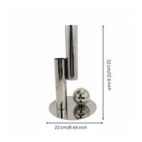 Metal Tube Vase Minimalist Design Stainless Steel Vase Stable Base Home Decor for Living Room, Dining Table