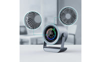 Desk Fan with Digital Display Portable Air Circulator Cordless for Study Table