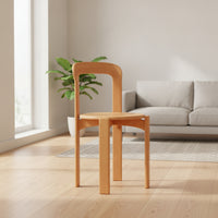 Dining Chair Compact Wooden Dining Chairs Wooden Chair Space-Saving Furniture Long-Lasting for Kitchen, Small Apartment