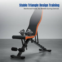 Sit Up Bench, Dumbbell Bench, Multi-Functional Foldable Fitness Chair, Abdominal Exercise Equipment, Adjustable Incline, Home Gym